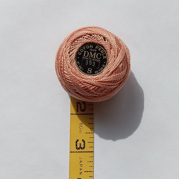 🎯 10 for $10 / DMC Coton Perle Light Coral Color 353 Size 8 Thread - Picture 3 of 11